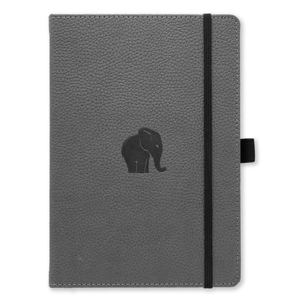 Dingbats* Wildlife A5+ Plain - Grey Elephant Notebook