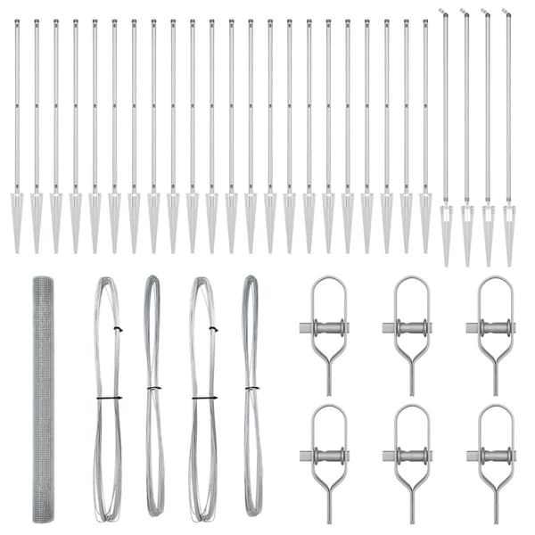 Spike-Installerat Svetsat Nätstängsel Stål Silver Mesh