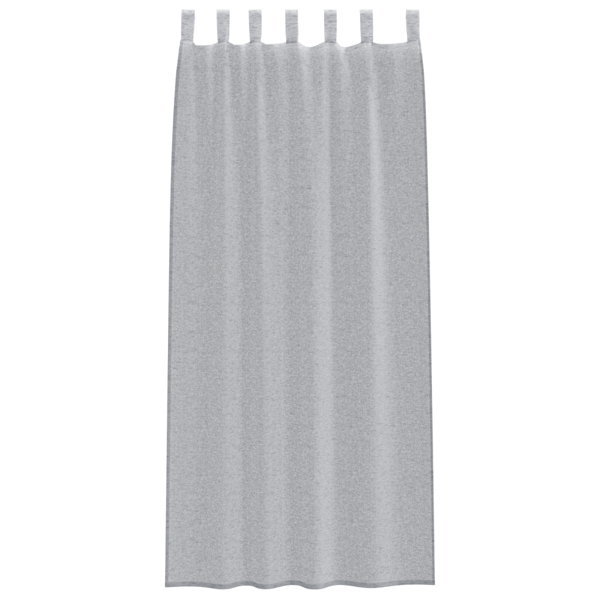 Voile Gardin med gardiner 2 pcs Mörkgrå 245 x 140 cm Polyester