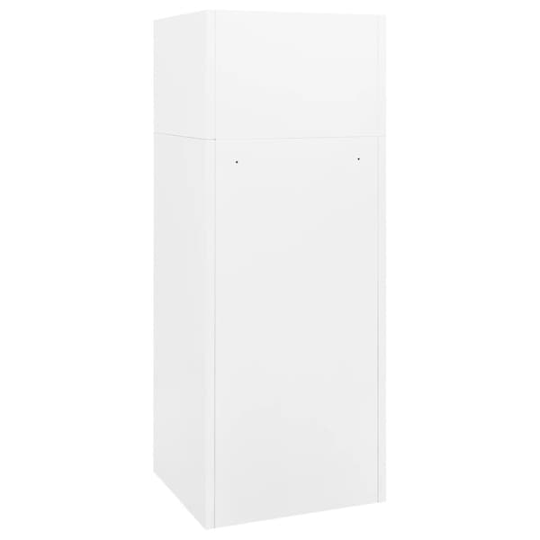 Sadelskåp vit 53x53x140 cm stål