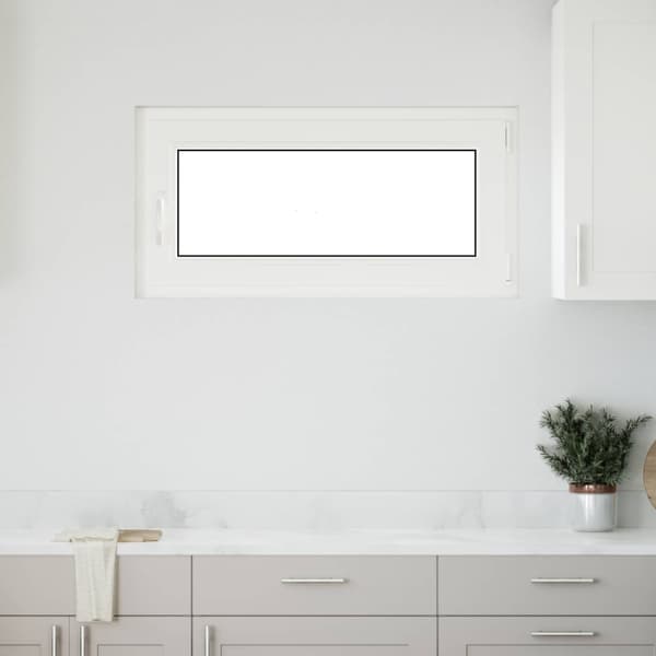 Källarfönster RISOR Vit 100 x 50 cm PVC och glas