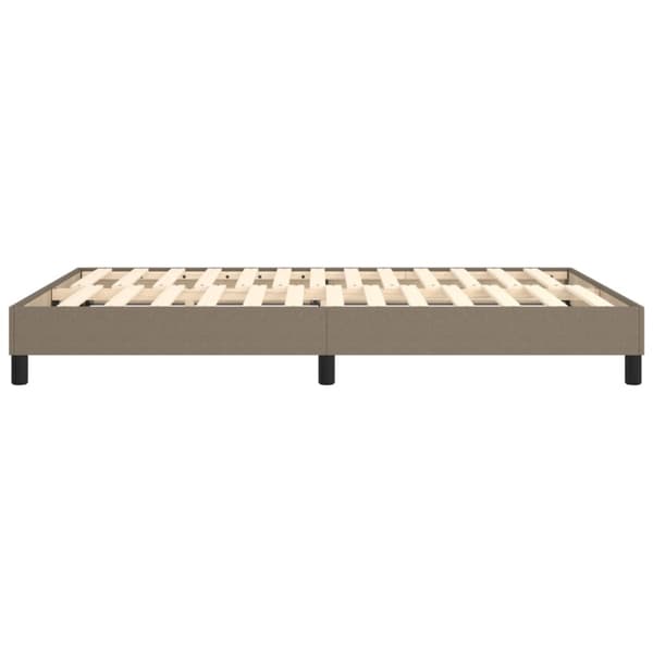 Boxspring-sängram taupe 140x190 cm tyg