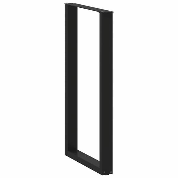 Barbordsben U-formade 2 st svarta 60x(110-111) cm stål