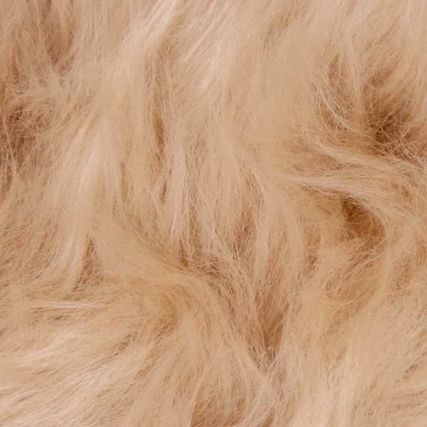 Fuskfäll matta TAFALLA Beige 240 x 240 cm Polyester
