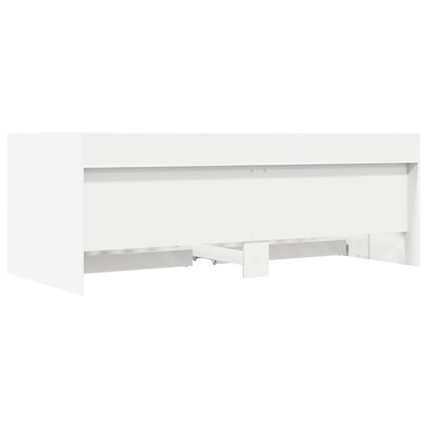 Sängram med förvaring Vit 80 x 200 cm Konstruerat trä