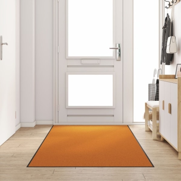 tvättbar dörrmatta orange 120x300 cm