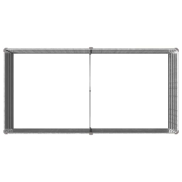 Höjd Trädgårdsbädd Silver 160 x 80 x 55 cm galvaniserad
