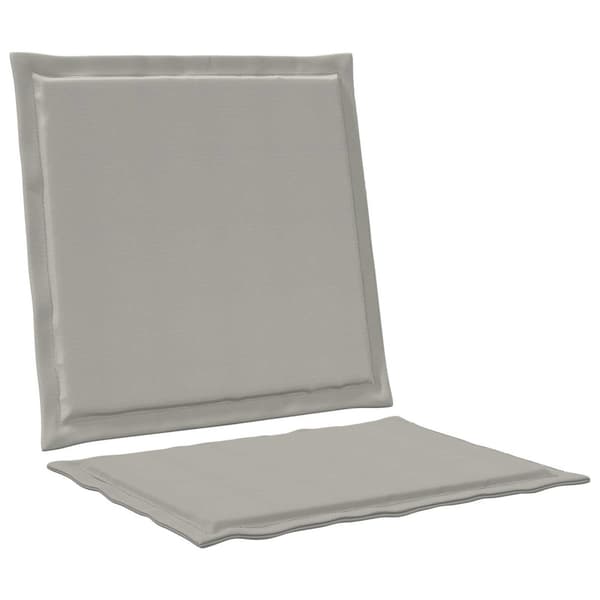Sitt- och Ryggkuddar 2 pcs Ljusgrå 47 x 45 x 2 cm Polyester