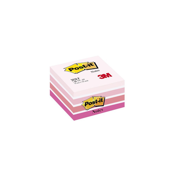 Notes POST-IT kub 76x76mm rosa/vit