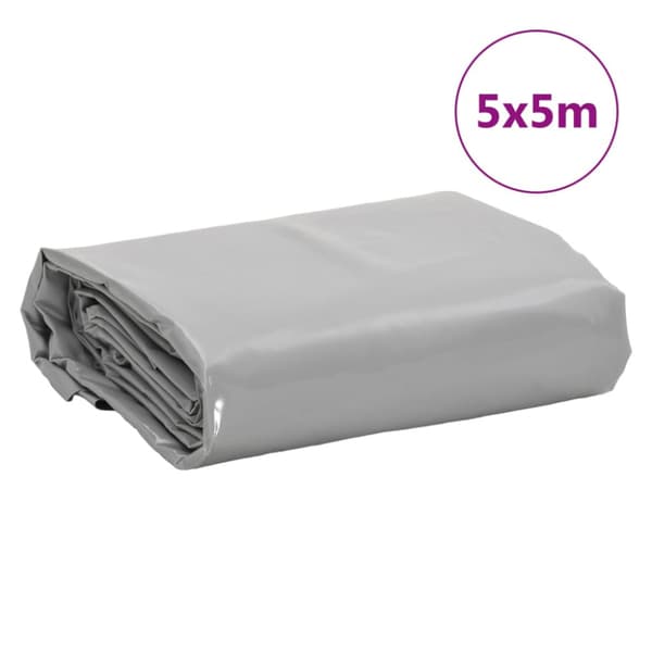 Presenning grå 5x5 m 650 g/m²