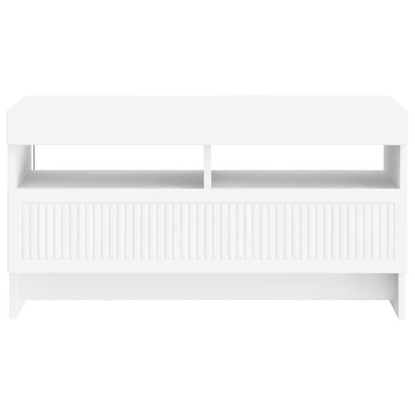 LED TV-skåp Vit Konstruerat trä