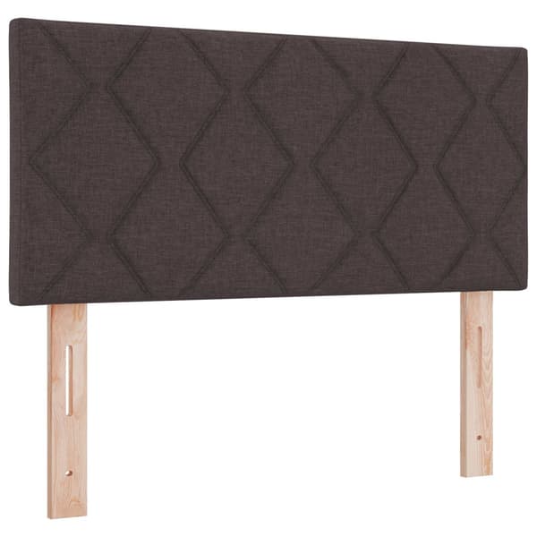 Kontinentalsäng med madrass Mörkbrun 90 x 190 cm Tyg