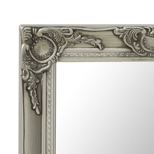 Väggspegel barockstil 60x40 cm silver
