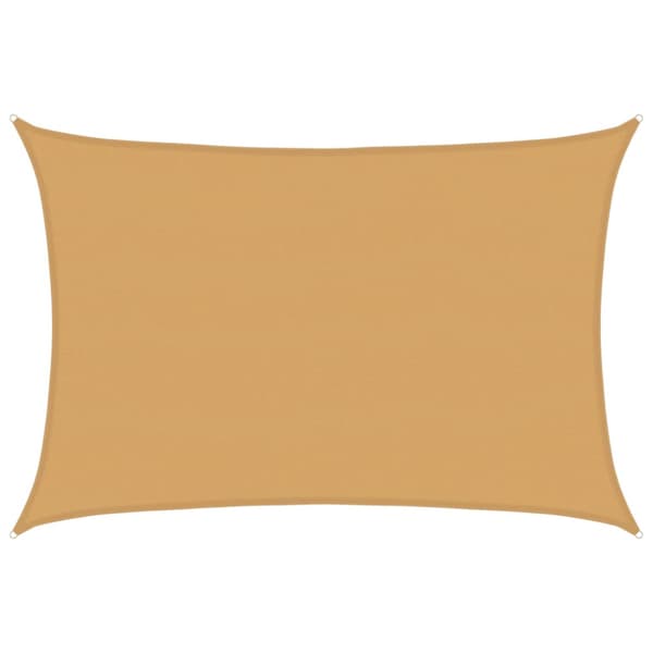 Solsegel 160 g/m² rektangulär sand 5x7 m HDPE
