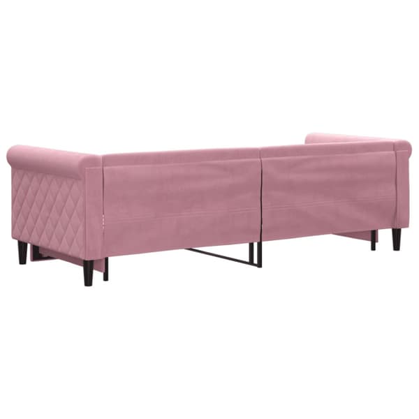 Dagbädd utdragbar rosa 80x200 cm sammet