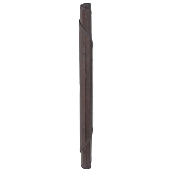 Matta rund mörkbrun 100 cm bambu
