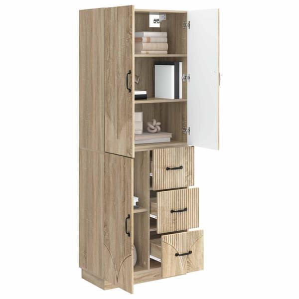Skåpset 2 pcs Sonoma-ek Konstruerat trä