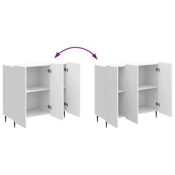 Sideboard Vit 89 x 34,5 x 82 cm Konstruerat trä
