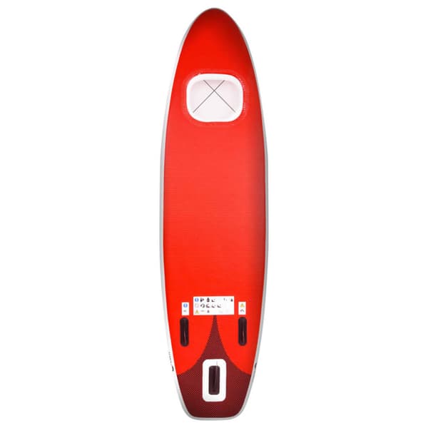 Upplåsbar SUP-bräda set röd 360x81x10 cm