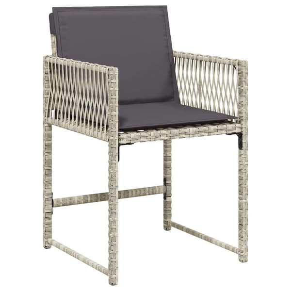 Trädgårdsmöbelset 5 pcs Ljusgrå konstrotting