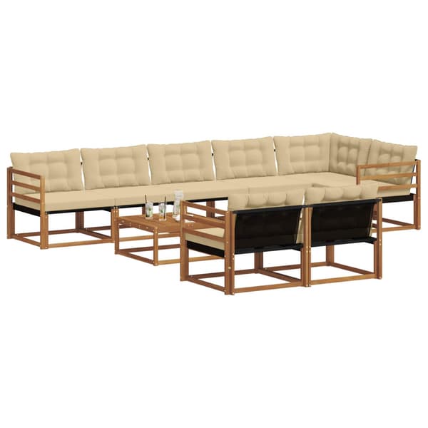 Utomhussoffset 9 st Naturlig och Beige