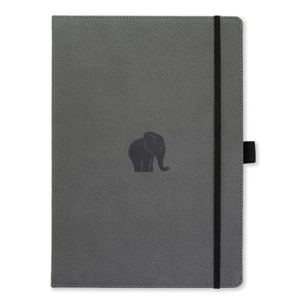 Dingbats* Wildlife A4+ Graph - Grey Elephant Notebook