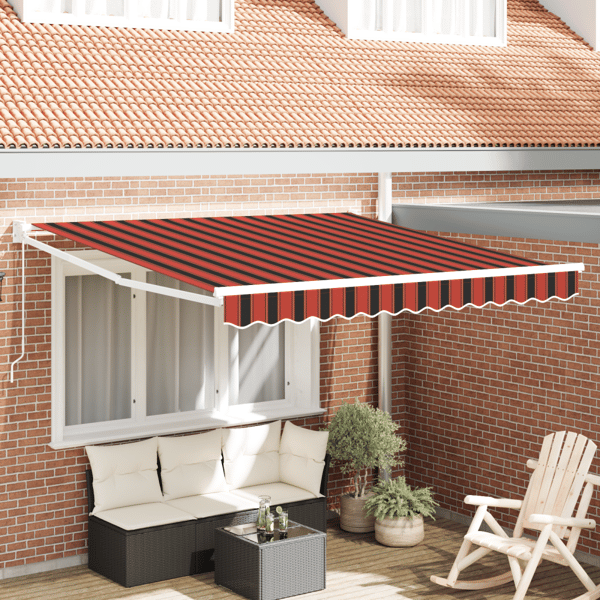 Utfällbar markis Orange och Brunt 300 x 250 cm
