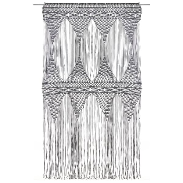 Gardin makramé antracit 140x240 cm bomull