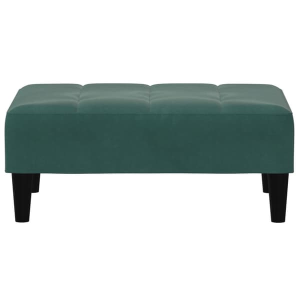 Fotpall mörkgrön 77x55x31 cm sammet