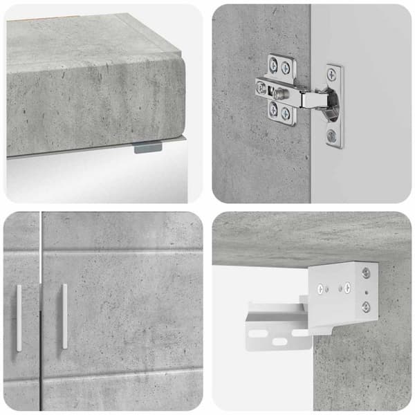 Badrumsmöbelset TULUM 2 pcs Betonggrå 60 x 34 x 63 cm