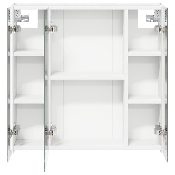 Badrumsspegelskåp Vit 63,5 x 15,5 x 60,5 cm Konstruerat trä