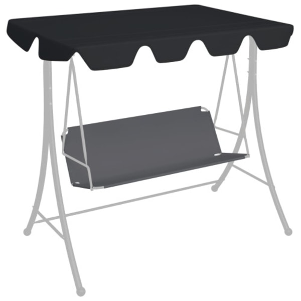 Reservtak för hammock svart 188/168x145/110 cm