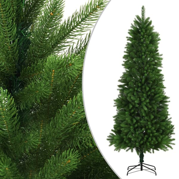 Belyst plastgran med kulor 240 cm grön