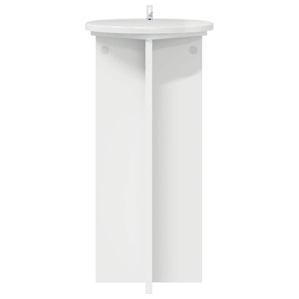 Växtställ 2 pcs Vit högglans 29,5 x 29,5 x 60 cm