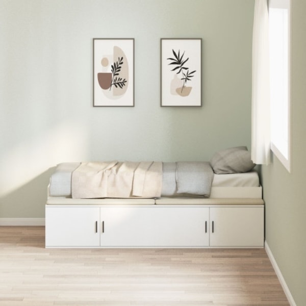 Förvaringssängram Vit 100x200 cm