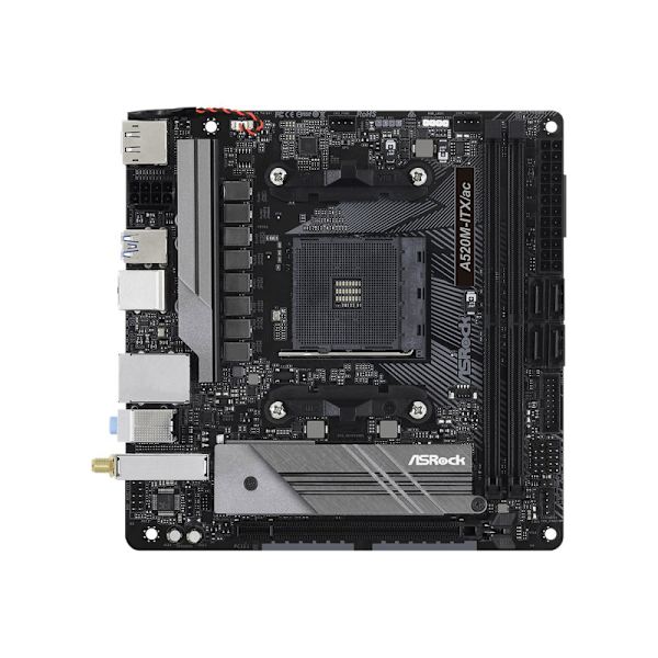 ASRock A520M-ITX/ac - moderkort - mini ITX - Socket AM4 - AMD A520