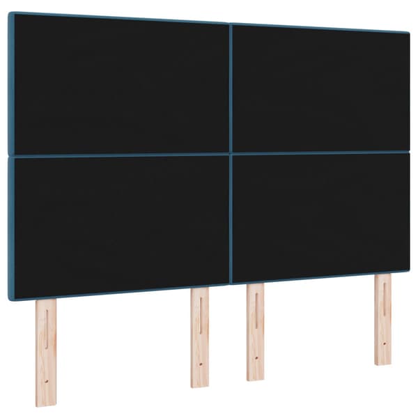 Huvudgavel Mörkblå 160 cm Sammet