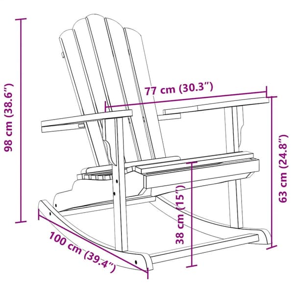 Gungstol adirondack massiv teak