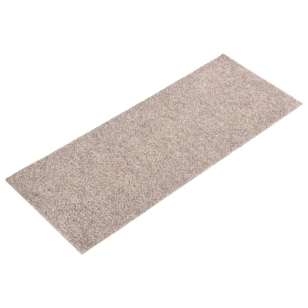 Trappmattor självhäftande 15 st 60x25 cm beige rektangulära