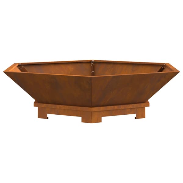 Eldstad Brun 100 x 100 x 28 cm Väderbeständig stål