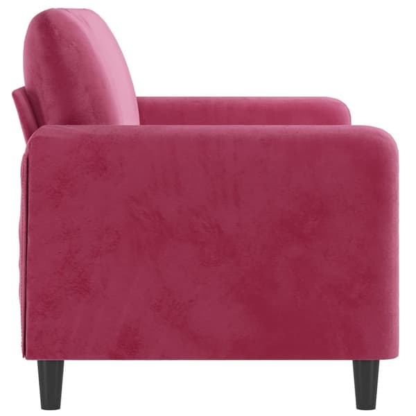 2-sitssoffa vinröd 140 cm sammet