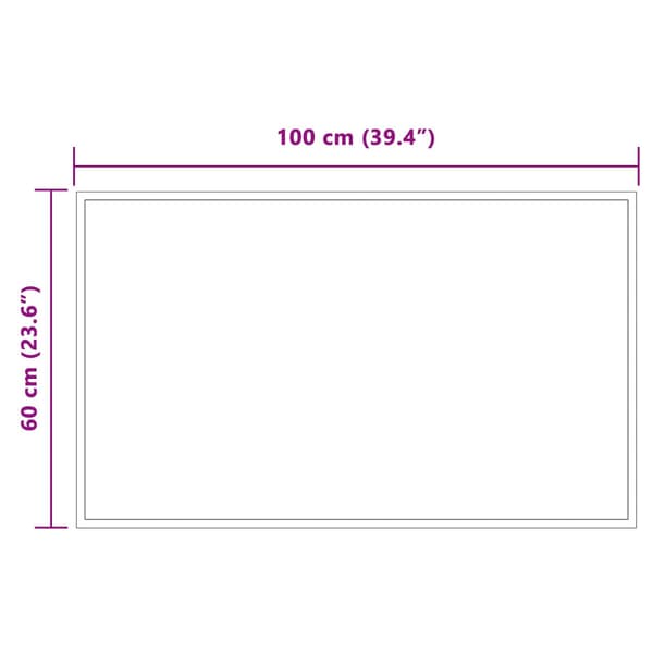 LED Badrumsspegel Transparent 100 x 60 cm härdat glas