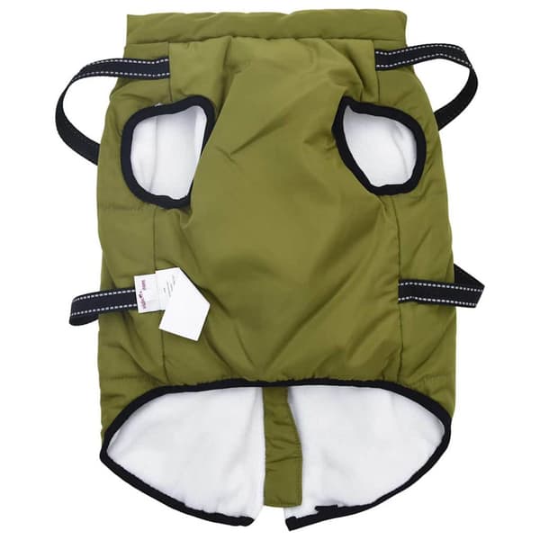 Hund Kappa Armégrön L48 Fleece och Polyester