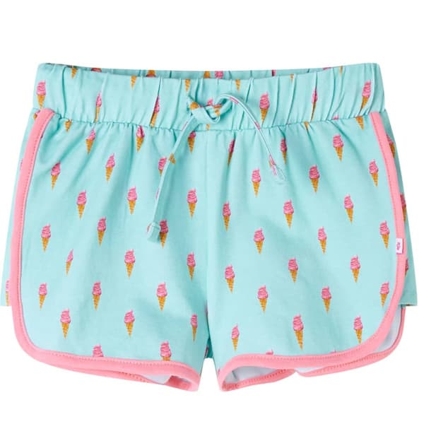 Shorts för barn med snöre ljus mint 128