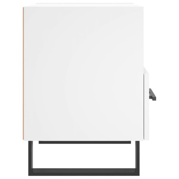 Sängbord vit 40x35x47,5 cm konstruerat trä