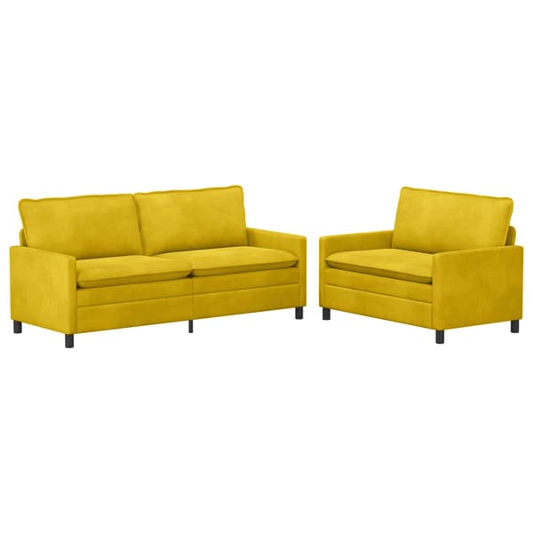 Soffset 2 pcs Gul Sammet