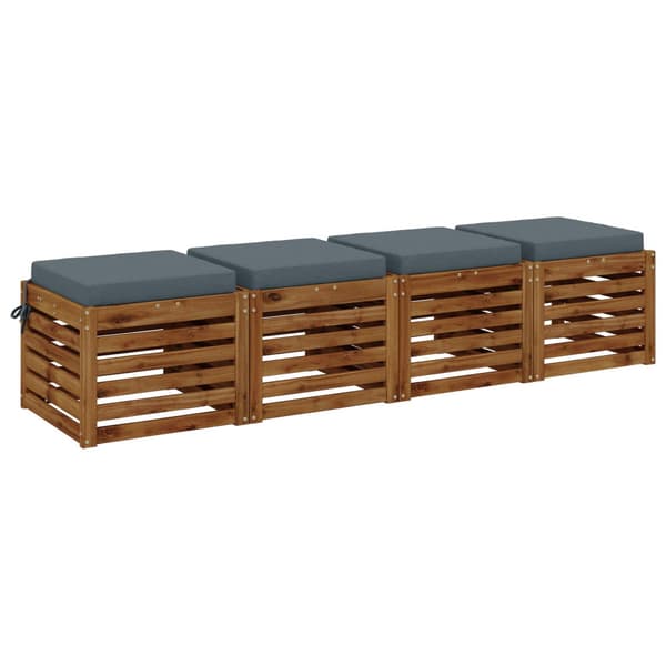 4-delade Sittdynor SOEST 4 st 100% Polyester Blå 50 x 50 x 7 cm