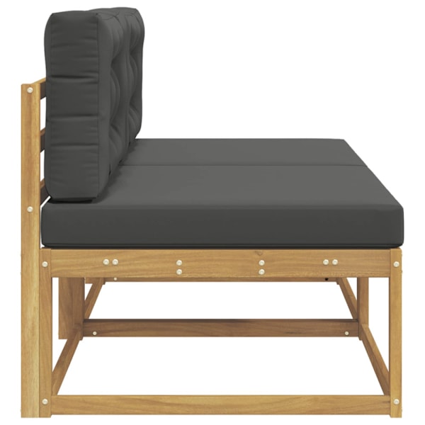 2 Stycke Utomhus Mellansoffa Polyester Vit