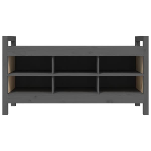 Skobänk grå 110x40x60 cm massiv furu