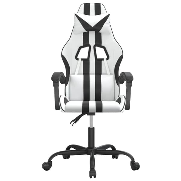 Gamingstol vit och svart konstläder